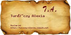 Turóczy Alexia névjegykártya